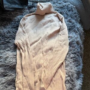 Women's Ribbed Turtleneck Sweater - Cream